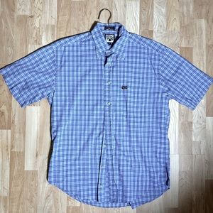 Faconnaable Plaid Short Sleeve Button Down - size M